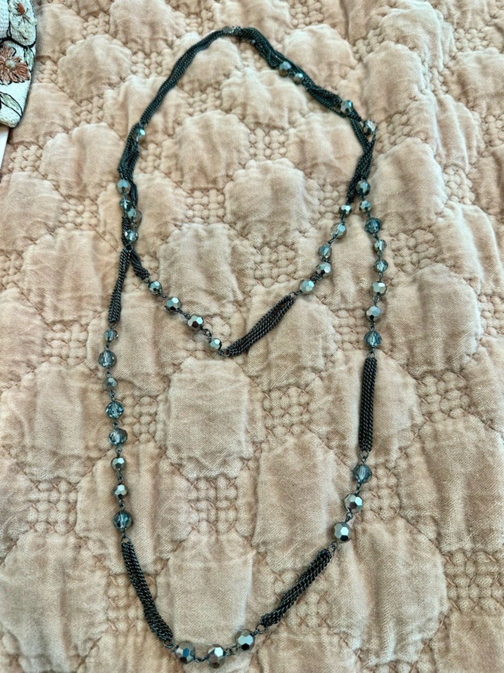 Black and Gunmental Vintage Express Fashion Necklace with Beads
Never Worn